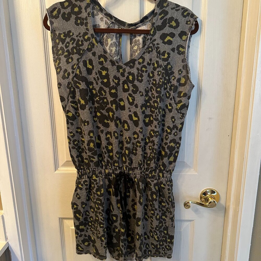 NATION LTD. Leopard Print Sleeveless Romper Women's Size S